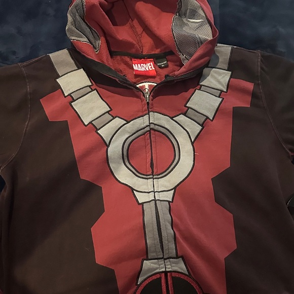 Deadpool Superhero Costume zip up Marvel Hoodie Halloween - Picture 3 of 7